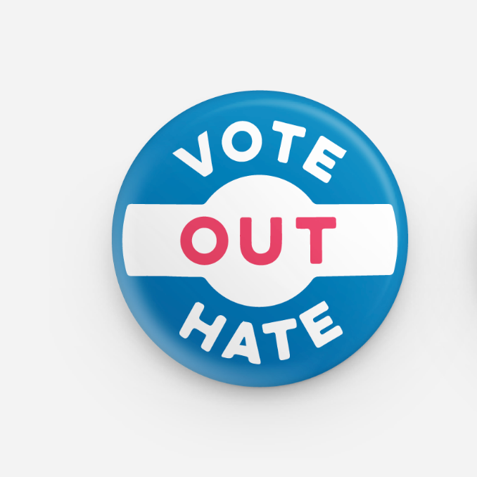 Button Vote Out Hate