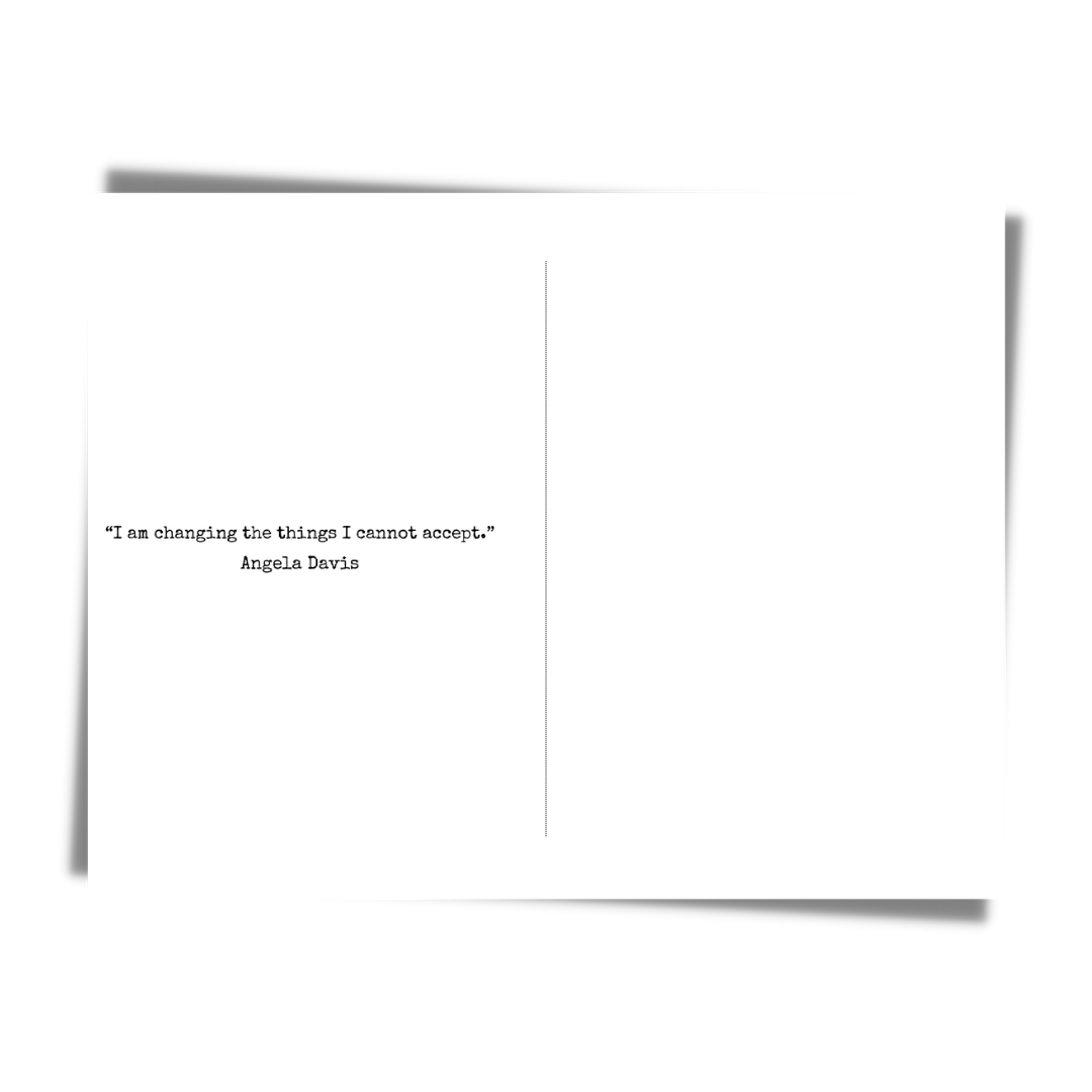 Angela Davis Empowerment Quote Card Black Author Activist