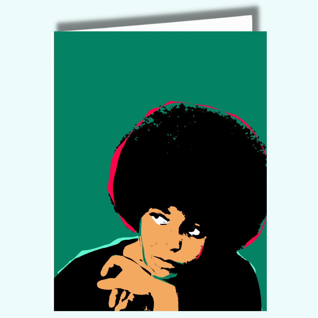 Angela Davis Empowerment Quote Card  Black Author Activist